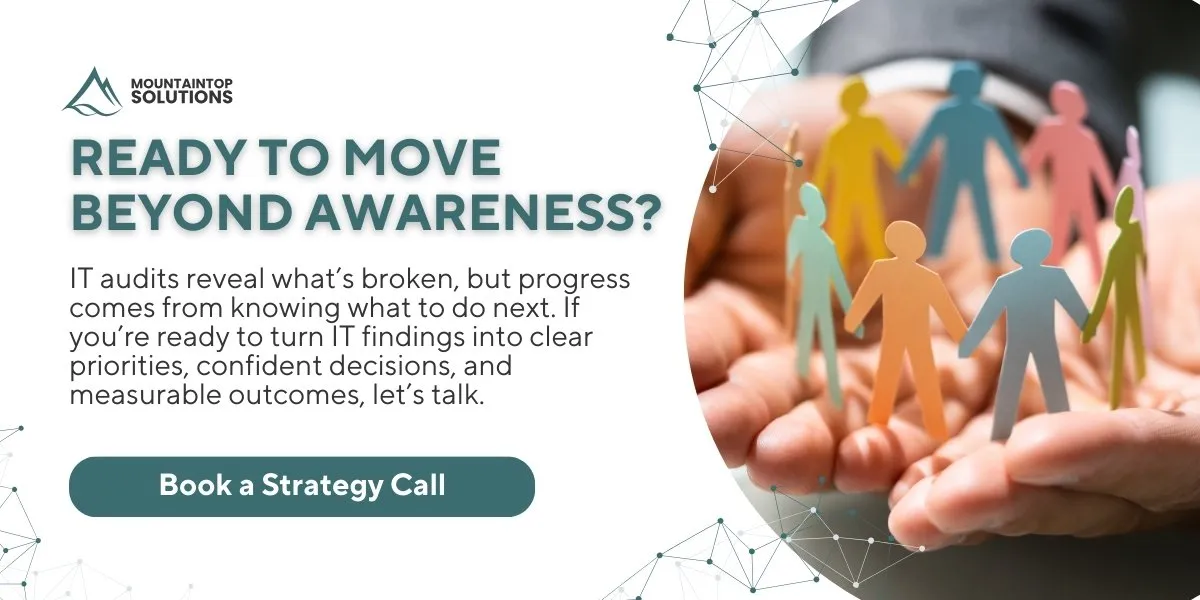 Section graphic: strategic advisors partnering with business leaders to move beyond IT awareness
