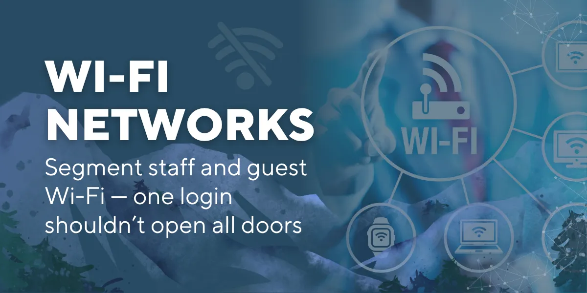 Section graphic: shared or public Wi-Fi networks