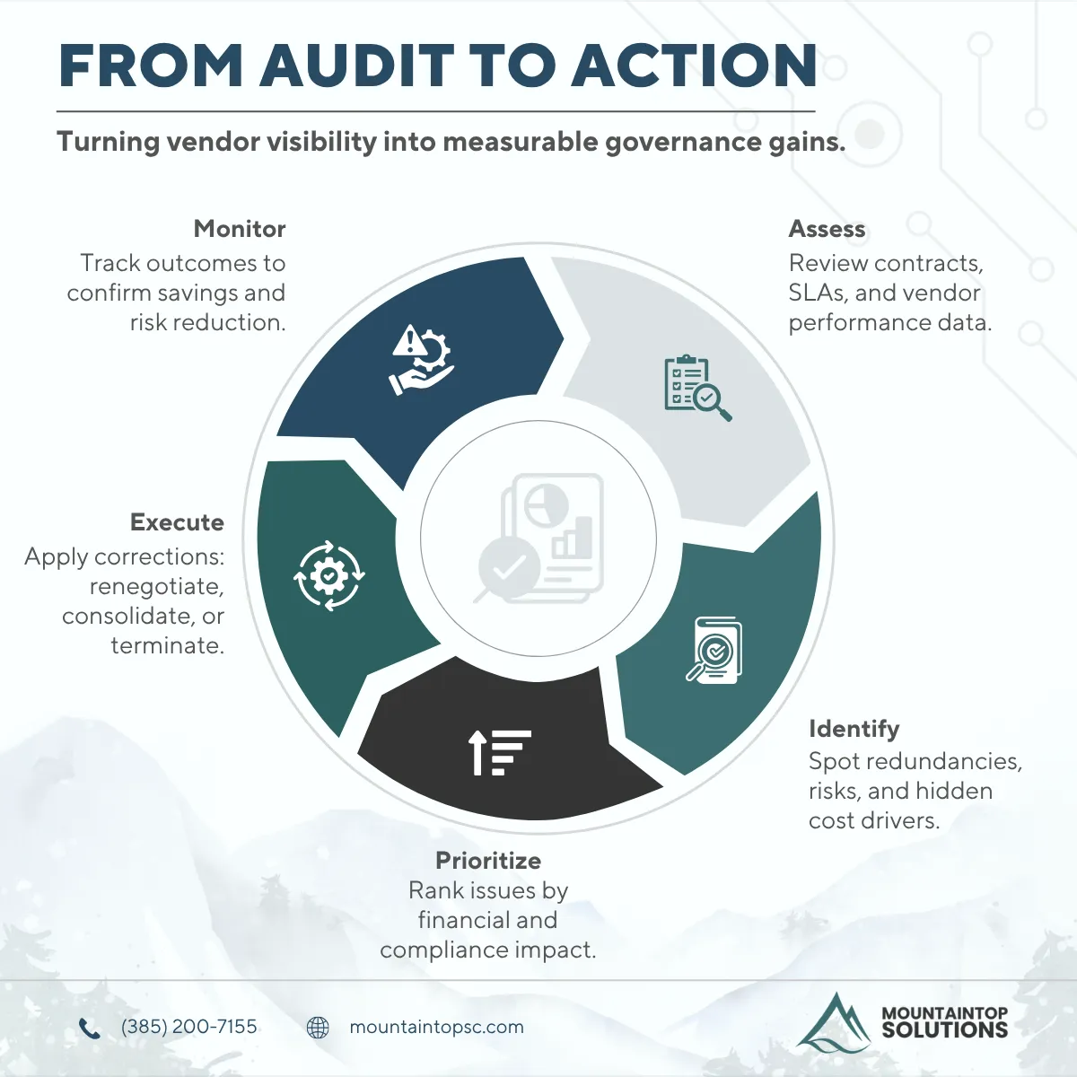 Section graphic: from vendor audit to action
